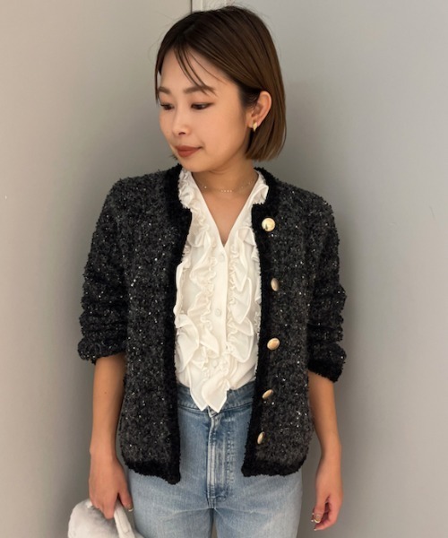 CELFORD（セルフォード） ノーカラージャケット ONE SIZE ホワイト