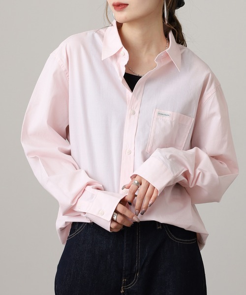 シャツ GUESS JEANS GJ LS REG POCKET SHIRT ゲス ストライプシングル 
