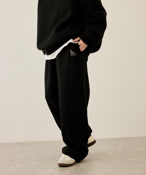 NAVY スウェットパンツ ジャージ ポンチワイドパンツ メンズ