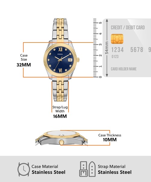 腕時計 フォッシル 腕時計 レディース アナログ ステンレス ES5443 レディースの画像