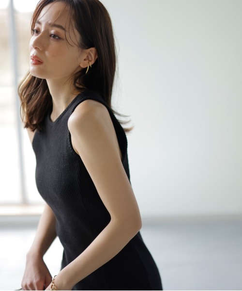 anuans（アニュアンス） ノースリーブワンピース FREE ベージュ