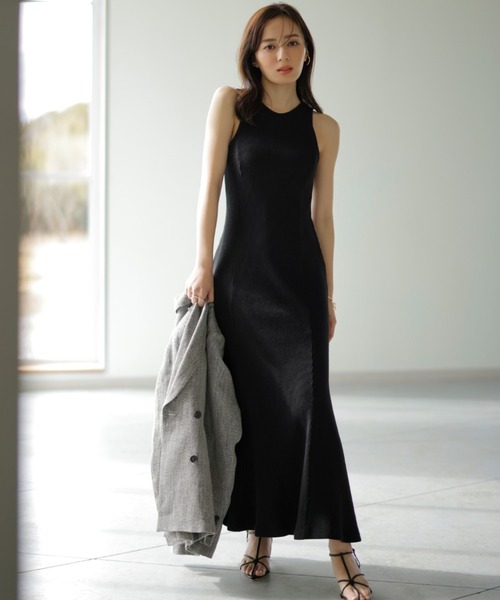 anuans（アニュアンス） ノースリーブワンピース FREE ベージュ