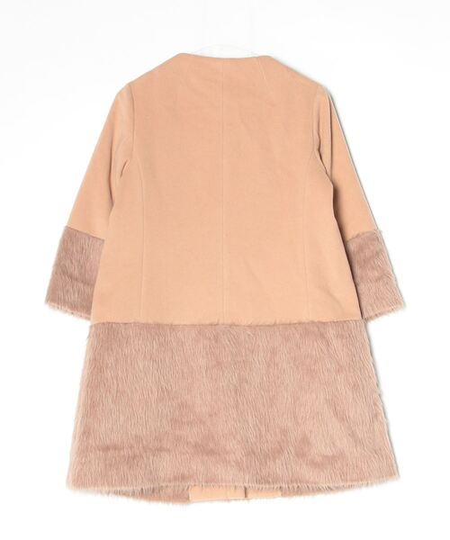 「BEATING HEART」 ノーカラーコート 1 ブラウン レディース_画像2