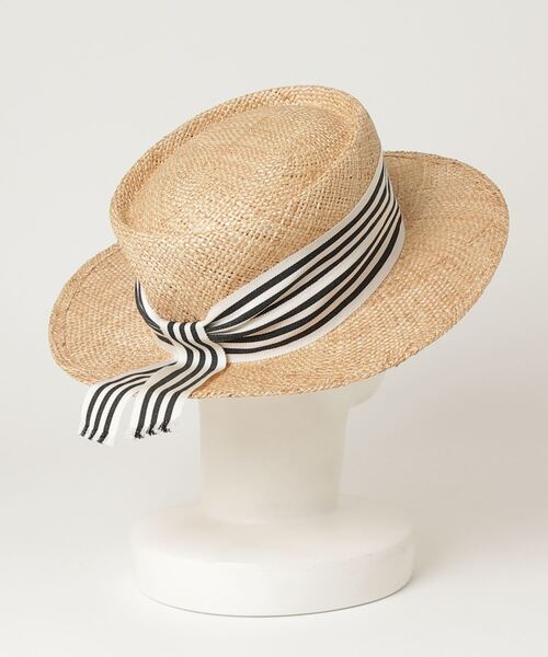 「Chapeau d' O」 ストローハット 57cm ベージュ レディース_画像2