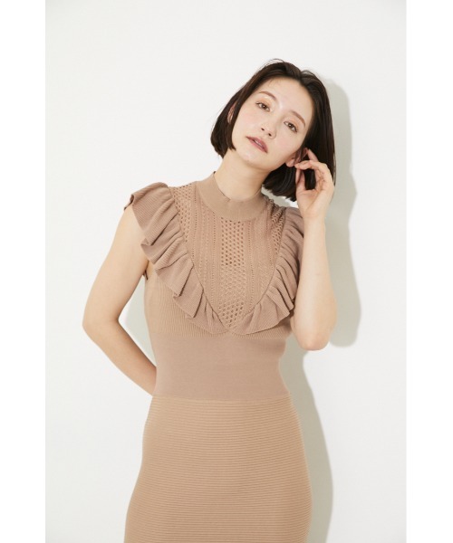 「rienda」 ノースリーブワンピース FREE ブラック レディース_画像9