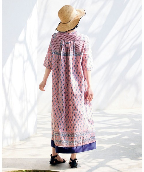 「Sunny clouds」 半袖ワンピース L ピンク系その他 レディース_画像4