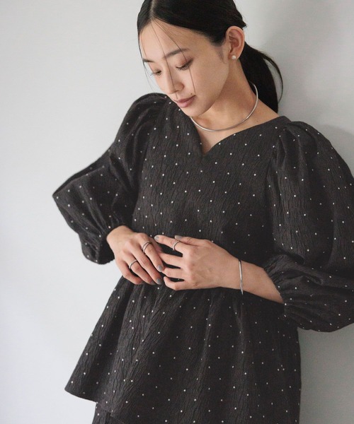 【新品未使用】LOWRYS FARM dayme ジャガードブラウス LOWRYS FARM（ローリーズファーム） ブラウス シャツ dayme