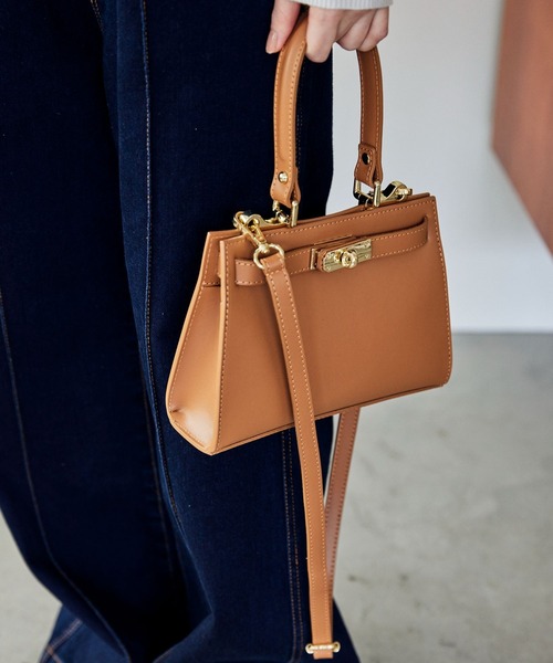 「AULENTTI」 2WAYバッグ フリー キャメル レディース_画像7