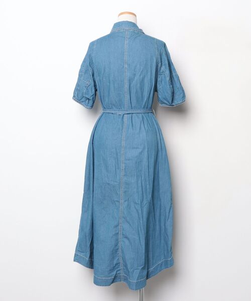 「FREE'S MART」 シャツワンピース SMALL ブルー レディース_画像2