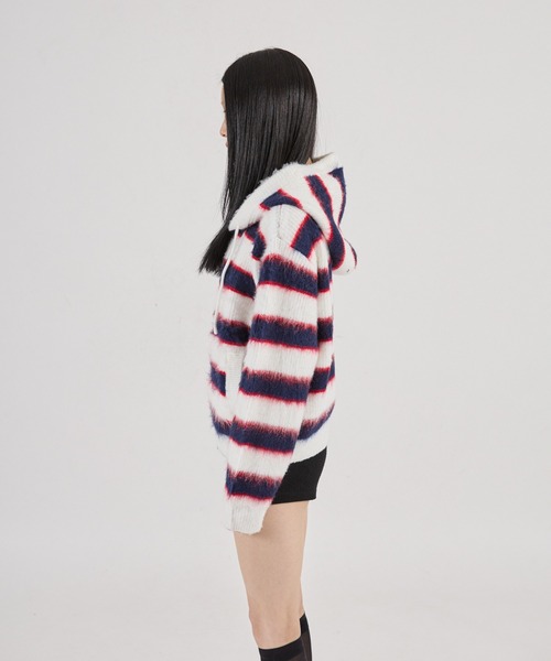 FTW パーカー 「UNISEX」BORDER SHAGGY ZIP HOODIE メンズ レディース