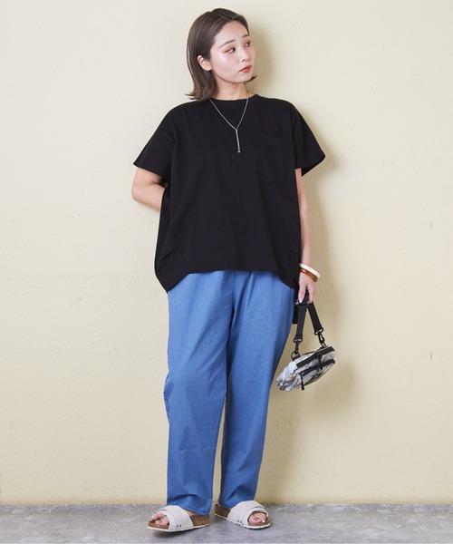 「CUBE SUGAR」 イージーパンツ M カーキ レディース_画像4