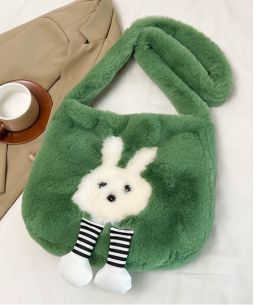 ⭐︎春セール⭐︎うさぎのバッグ　　ポシェット付き Port（ポート） ショルダーバッグ バッグ 「 」 うさぎ もこもこ