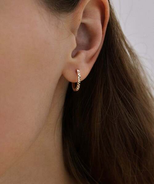ピアス ROSETEN・ミラーカットフープピアス「M」 レディースの画像