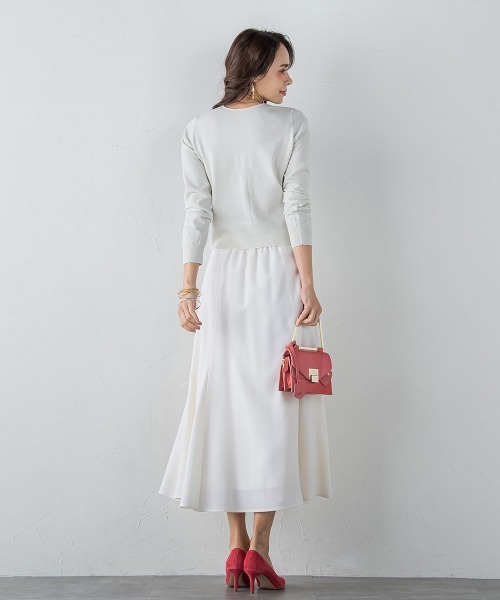 「Viaggio Blu」 ニットカーディガン M ピンク レディース_画像3