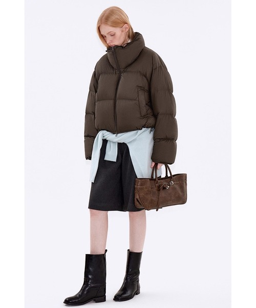 ダウンコート ダウンジャケット スタンドカラー ショートダウン