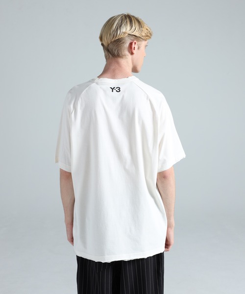 Y-3 tシャツ RAW EDGE 3 STRIPES SHORT SLEEVE TEE メンズ レディース