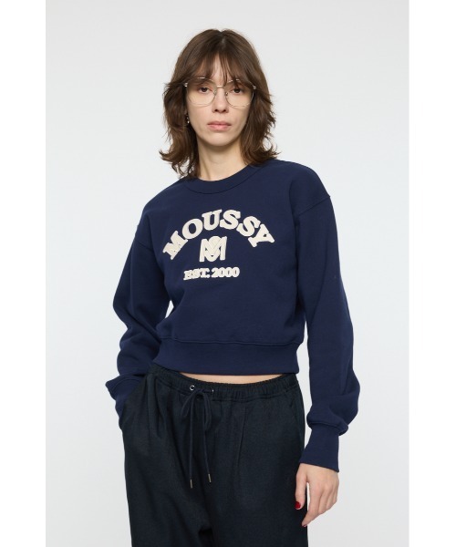MOUSSY（マウジー） トレーナー スウェット MOUSSY F/LEATHER PATCH