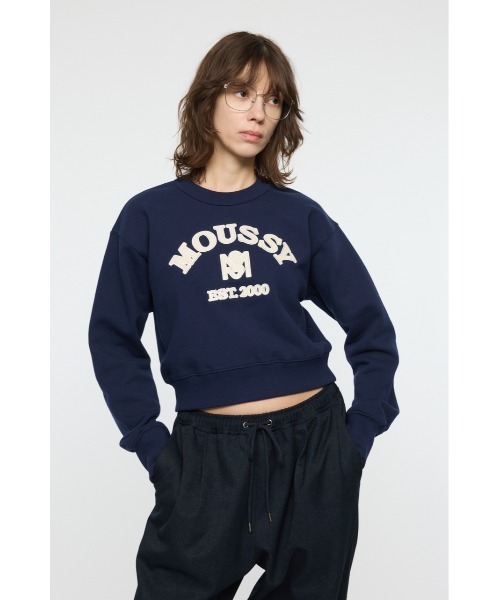 MOUSSY（マウジー） トレーナー スウェット MOUSSY F/LEATHER PATCH