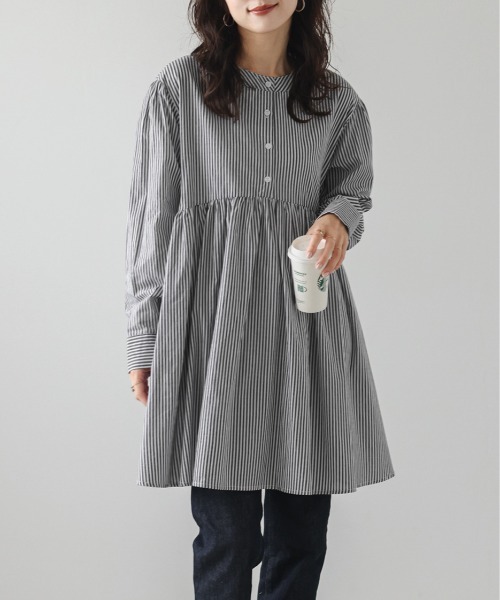 「SUGAR BISKET」 7分袖ワンピース フリー グレー系その他 レディース_画像4