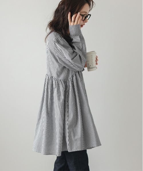 「SUGAR BISKET」 7分袖ワンピース フリー グレー系その他 レディース_画像6