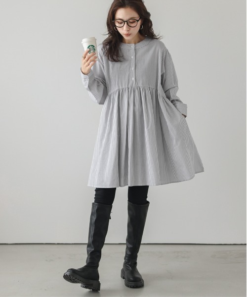 「SUGAR BISKET」 7分袖ワンピース フリー グレー系その他 レディース_画像8