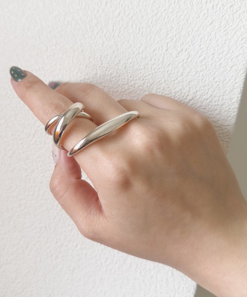 指輪 リング THEATER シアター マルチプルアートデザイン２フィンガーシルバーリング レディース メンズ | THEATER | 07