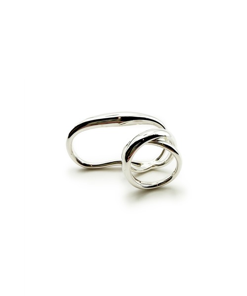指輪 リング THEATER シアター マルチプルアートデザイン２フィンガーシルバーリング レディース メンズ | THEATER | 05
