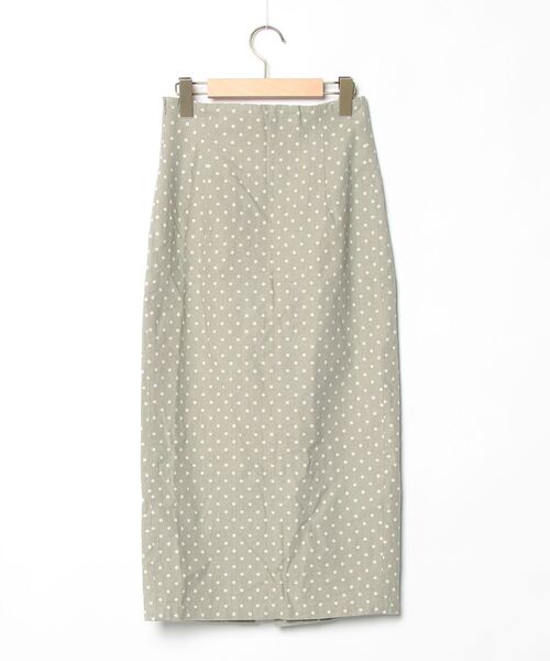 「U by SPICK&SPAN」 ドット柄タイトスカート 36 グリーン レディース_画像2