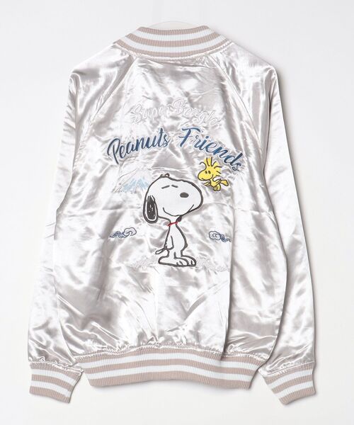 「PEANUTS」 スカジャン X-LARGE ベージュ レディース_画像2