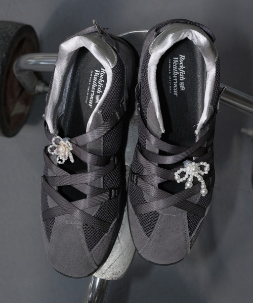 「ROCKFISH WEATHERWEAR」 ローカットスニーカー 24.5cm ブラック レディース_画像2