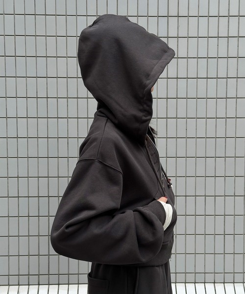 Perushu パーカー 5 way big hood double zip sweat hoodie／5WAY