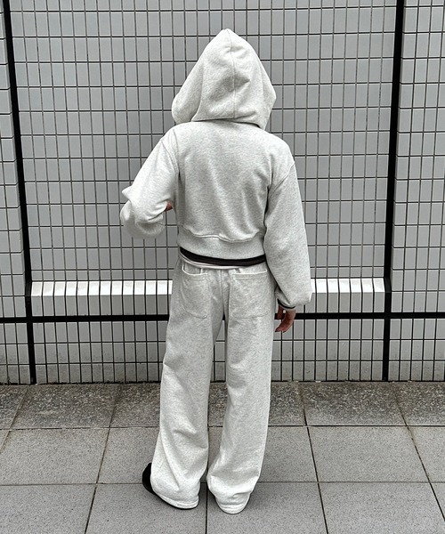 Perushu パーカー 5 way big hood double zip sweat hoodie／5WAY 