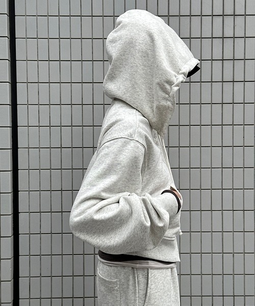 Perushu パーカー 5 way big hood double zip sweat hoodie／5WAY 