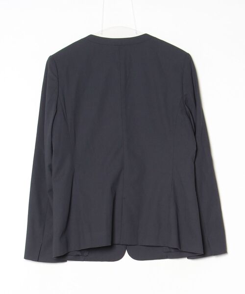 「PLST」 ノーカラージャケット L ネイビー レディース_画像2
