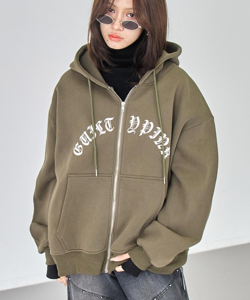 ANAP（アナップ） パーカー 裏起毛 ウォシュ加工 オーバーサイズ