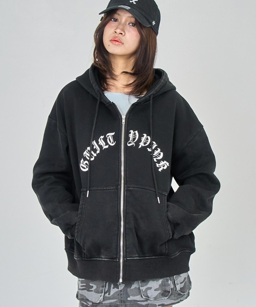 ANAP（アナップ） パーカー 裏起毛 ウォシュ加工 オーバーサイズ