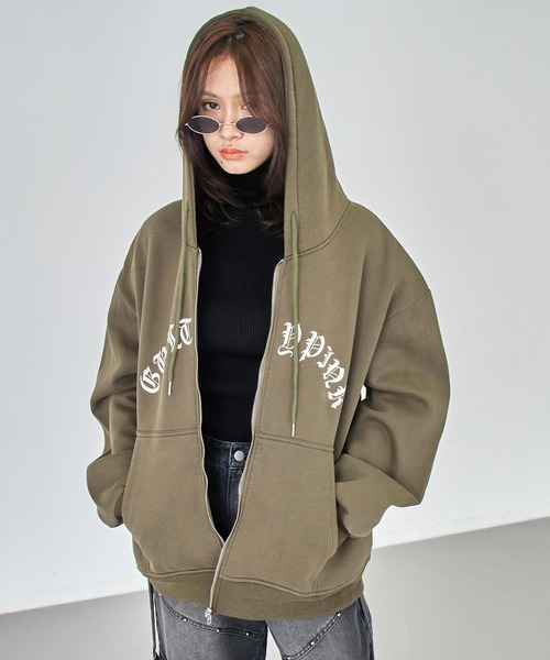 ANAP（アナップ） パーカー 裏起毛 ウォシュ加工 オーバーサイズ