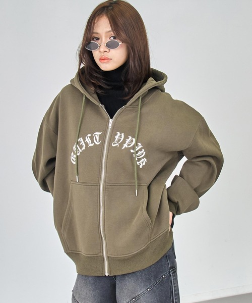 ANAP（アナップ） パーカー 裏起毛 ウォシュ加工 オーバーサイズ