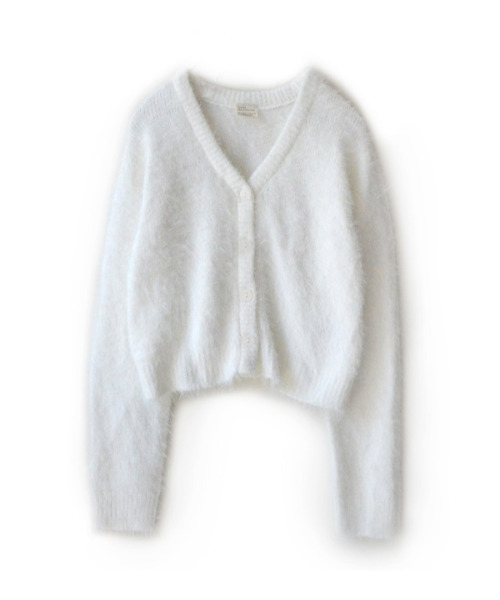 「zootie」 「ZOOTIE DES SUCETTES」ニットカーディガン M-L ライトグレー レディース_画像2