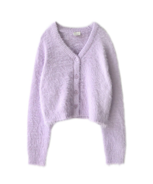 「zootie」 「ZOOTIE DES SUCETTES」ニットカーディガン M-L ライトグレー レディース_画像6