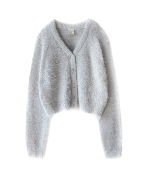 「zootie」 「ZOOTIE DES SUCETTES」ニットカーディガン M-L ライトグレー レディース_画像8