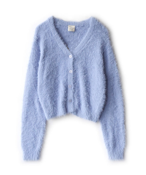 「zootie」 「ZOOTIE DES SUCETTES」ニットカーディガン M-L ライトグレー レディース_画像9