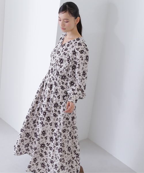 「NATURAL BEAUTY BASIC」 長袖ワンピース MEDIUM ブラウン レディース_画像2