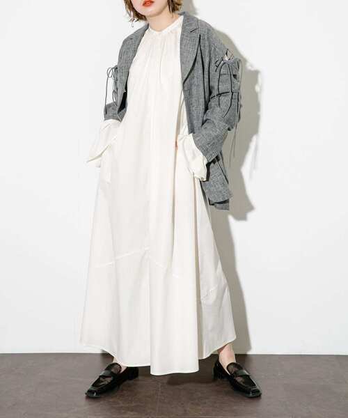 「KBF」 長袖ワンピース 36 ブルー レディース_画像3