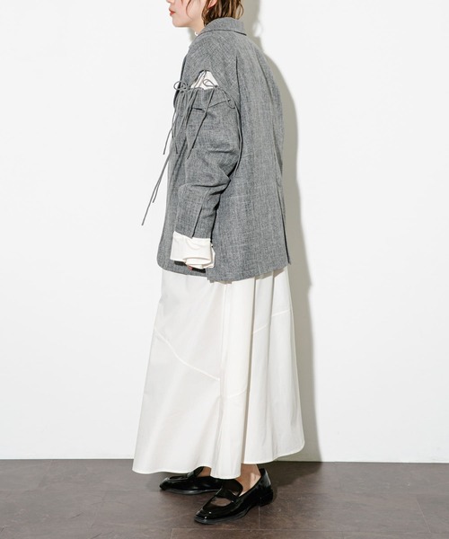 「KBF」 長袖ワンピース 36 ブルー レディース_画像4