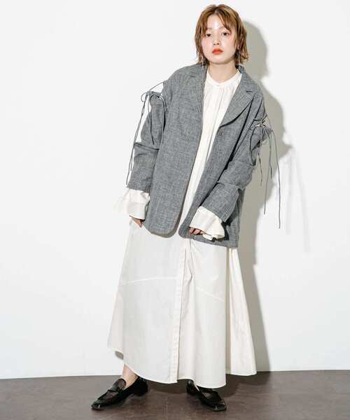 「KBF」 長袖ワンピース 36 ブルー レディース_画像6