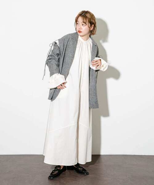 「KBF」 長袖ワンピース 36 ブルー レディース_画像7