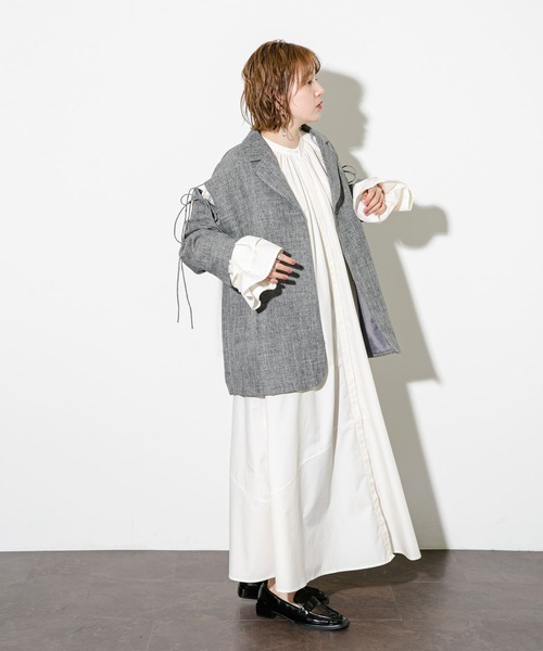 「KBF」 長袖ワンピース 36 ブルー レディース_画像8