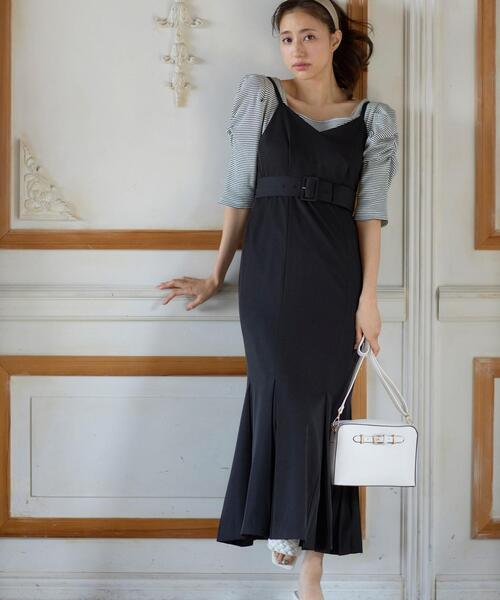 「INGNI」 キャミソールワンピース M ブラック レディース_画像2