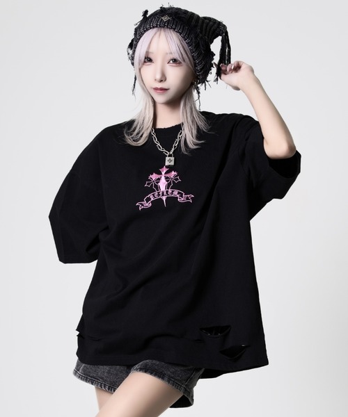 REFLEM（レフレム） tシャツ 半袖 「REFLEM/レフレム」クロス刺繍